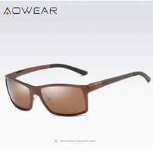 Load image into Gallery viewer, AOWEAR  Polarized Sunglasses Men Brand Designer Aluminum Square Retro Sun Glasses Male UV400 Protective Oculos Gafas