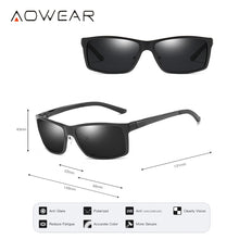 Load image into Gallery viewer, AOWEAR  Polarized Sunglasses Men Brand Designer Aluminum Square Retro Sun Glasses Male UV400 Protective Oculos Gafas