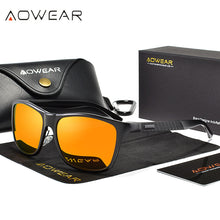 Load image into Gallery viewer, AOWEAR  Square Polarized Sunglasses Men  Aluminum Retro Glasses Anti-glare Driving Goggles Sun Glasses Lunette