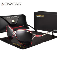 Load image into Gallery viewer, AOWEAR  Vintage Polarized Sunglasses Women Oversized Sun Glasses Ladies Cat Eye Shades Glasses Oculos Gafas