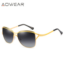 Load image into Gallery viewer, AOWEAR  Vintage Polarized Sunglasses Women Oversized Sun Glasses Ladies Cat Eye Shades Glasses Oculos Gafas