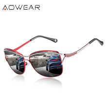 Load image into Gallery viewer, AOWEAR  Vintage Polarized Sunglasses Women Oversized Sun Glasses Ladies Cat Eye Shades Glasses Oculos Gafas