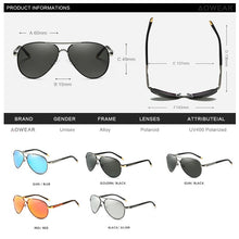 Load image into Gallery viewer, AOWEAR Men's Aviation Sunglasses Men Polarized Mirror Sunglass for Man HD Driving Polaroid Sun Glasses lunettes de soleil homme