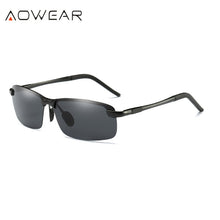 Load image into Gallery viewer, AOWEAR Men&#39;s Rimless Polarized Sunglasses Men Square Retro Driving Sun Glasses Unisex Classic Eyewear with Accessories for Women