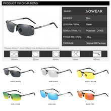 Load image into Gallery viewer, AOWEAR Men&#39;s Rimless Polarized Sunglasses Men Square Retro Driving Sun Glasses Unisex Classic Eyewear with Accessories for Women