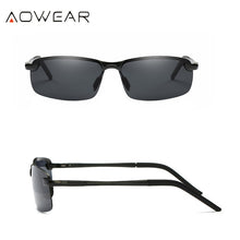 Load image into Gallery viewer, AOWEAR Men&#39;s Rimless Polarized Sunglasses Men Square Retro Driving Sun Glasses Unisex Classic Eyewear with Accessories for Women