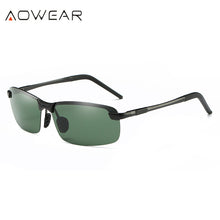 Load image into Gallery viewer, AOWEAR Men&#39;s Rimless Polarized Sunglasses Men Square Retro Driving Sun Glasses Unisex Classic Eyewear with Accessories for Women