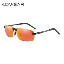 Load image into Gallery viewer, AOWEAR Men&#39;s Rimless Polarized Sunglasses Men Square Retro Driving Sun Glasses Unisex Classic Eyewear with Accessories for Women