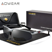 Load image into Gallery viewer, AOWEAR Men&#39;s Rimless Sport Sunglasses Men Porlarized  Quality Mirror Sun Glasses Male Light Weight Outdoor Goggles Gafas