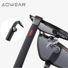 Load image into Gallery viewer, AOWEAR Men&#39;s Square Polarized Sunglasses Men Rectangle Car Driver Retro Sun Glasses Night Vision Yellow Glasses for Men / Women