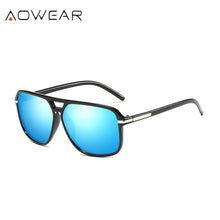 Load image into Gallery viewer, AOWEAR Mens Retro Square Sunglasses Men Polarized Mirror Sun Glasses Male HD Driving Outdoor Goggles Stylish Blue Glasses Oculos