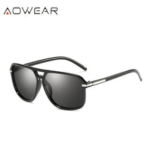 Load image into Gallery viewer, AOWEAR Mens Retro Square Sunglasses Men Polarized Mirror Sun Glasses Male HD Driving Outdoor Goggles Stylish Blue Glasses Oculos