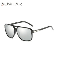 Load image into Gallery viewer, AOWEAR Mens Retro Square Sunglasses Men Polarized Mirror Sun Glasses Male HD Driving Outdoor Goggles Stylish Blue Glasses Oculos