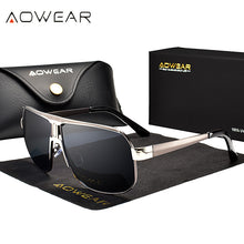 Load image into Gallery viewer, AOWEAR Mens Square Sunglasses Men Polarized  Brand Vintage Retro Sun Glasses Male Cool Driving Goggle Glasses gafas de sol