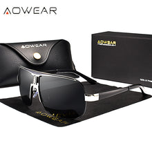Load image into Gallery viewer, AOWEAR Mens Square Sunglasses Men Polarized  Brand Vintage Retro Sun Glasses Male Cool Driving Goggle Glasses gafas de sol
