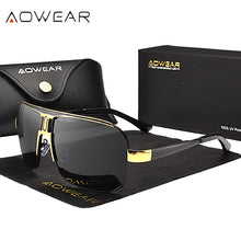 Load image into Gallery viewer, AOWEAR Mens Square Sunglasses Men Polarized  Brand Vintage Retro Sun Glasses Male Cool Driving Goggle Glasses gafas de sol