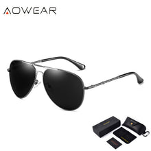 Load image into Gallery viewer, AOWEAR Oversized Aviation Sunglasses Polarized Men Brand Style Pilot Sun Glasses For Men / Women Outdoor Driving Shades Eyewear