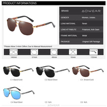 Load image into Gallery viewer, AOWEAR Oversized Polarized Mens Sunglasses  brand Designer Retro Blue Mirror Sun Glasses Men HD Anti-glare Driving Eyewear
