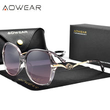Load image into Gallery viewer, AOWEAR Oversized Polarized Sunglasses Women 2023 Fashionable Gradient Lenses Glasses Ladies Flower Frame Vintage Sunglass Oculos