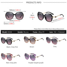 Load image into Gallery viewer, AOWEAR Oversized Polarized Sunglasses Women 2023 Fashionable Gradient Lenses Glasses Ladies Flower Frame Vintage Sunglass Oculos