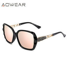 Load image into Gallery viewer, AOWEAR Oversized Sunglasses Women Polarized Square Sun Glasses for driver Black Diamond Women&#39;s Sunglass gafas de sol mujer