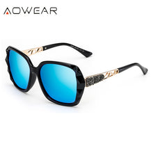 Load image into Gallery viewer, AOWEAR Oversized Sunglasses Women Polarized Square Sun Glasses for driver Black Diamond Women&#39;s Sunglass gafas de sol mujer