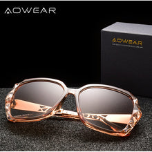 Load image into Gallery viewer, AOWEAR Oversized Sunglasses Women Polarized Square Sun Glasses for driver Black Diamond Women&#39;s Sunglass gafas de sol mujer