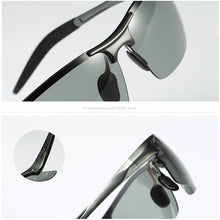 Load image into Gallery viewer, AOWEAR Photochromic Polarized Sunglasses for Men Day Night Driving Chameleon Glasses Aluminium Rimless Sun glasses Oculos Gafas