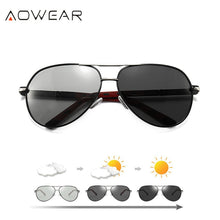Load image into Gallery viewer, AOWEAR Photochromic Sunglasses Men Polarized Chameleon Sun Glasses Male HD Day Night Vision Driving Glasses Anti-glare Oculos