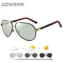 Load image into Gallery viewer, AOWEAR Photochromic Sunglasses Men Polarized Chameleon Sun Glasses Male HD Day Night Vision Driving Glasses Anti-glare Oculos