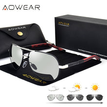 Load image into Gallery viewer, AOWEAR Photochromic Sunglasses Men Polarized Chameleon Sun Glasses Male HD Day Night Vision Driving Glasses Anti-glare Oculos