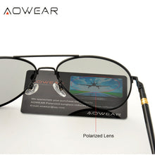 Load image into Gallery viewer, AOWEAR Pilot Photochromic Sunglasses Men Polarized Chameleon Sun Glasses for Day and Night Driving Goggles Women Shade Oculos