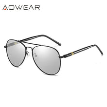 Load image into Gallery viewer, AOWEAR Pilot Photochromic Sunglasses Men Polarized Chameleon Sun Glasses for Day and Night Driving Goggles Women Shade Oculos