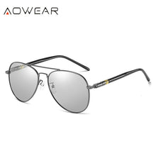Load image into Gallery viewer, AOWEAR Pilot Photochromic Sunglasses Men Polarized Chameleon Sun Glasses for Day and Night Driving Goggles Women Shade Oculos