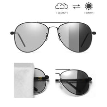 Load image into Gallery viewer, AOWEAR Pilot Photochromic Sunglasses Men Polarized Chameleon Sun Glasses for Day and Night Driving Goggles Women Shade Oculos