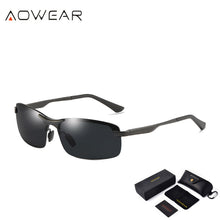 Load image into Gallery viewer, AOWEAR Polarized Night Driving Glasses Men Anti Glare Safety Night Vision Goggles Glasses Yellow Driver Sunglasses Gafas De Sol