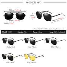 Load image into Gallery viewer, AOWEAR Polarized Night Driving Glasses Men Classic Brand Design Square Sunglasses Male Safety Driving Sun Glasses