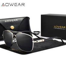 Load image into Gallery viewer, AOWEAR Polarized Night Driving Glasses Men Classic Brand Design Square Sunglasses Male Safety Driving Sun Glasses
