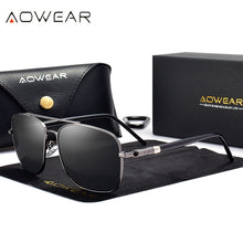 Load image into Gallery viewer, AOWEAR Polarized Night Driving Glasses Men Classic Brand Design Square Sunglasses Male Safety Driving Sun Glasses