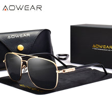 Load image into Gallery viewer, AOWEAR Polarized Night Driving Glasses Men Classic Brand Design Square Sunglasses Male Safety Driving Sun Glasses