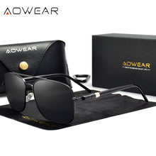 Load image into Gallery viewer, AOWEAR Polarized Night Driving Glasses Men Classic Brand Design Square Sunglasses Male Safety Driving Sun Glasses