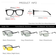 Carica l'immagine nel visualizzatore di Gallery, AOWEAR Sports Rimless Photochromic Sunglasses Men Polarized Day Night Chameleon Glasses Outdoor Lens Color Change Sun Glasses