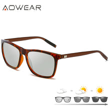 Load image into Gallery viewer, AOWEAR Square Photochromic Sunglasses Women Polarized Day Night Vision Glasses Lady Clear Aluminium Driving Chameleon Sun Glases