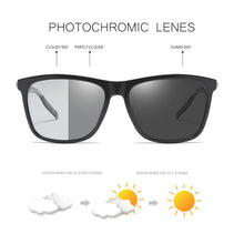 Load image into Gallery viewer, AOWEAR Square Photochromic Sunglasses Women Polarized Day Night Vision Glasses Lady Clear Aluminium Driving Chameleon Sun Glases