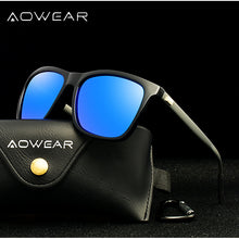 Load image into Gallery viewer, AOWEAR Unisex Square Vintage Sunglasses Women Polarized Retro Sunglasses for Men Lady UV400 Driving Mirrors Coating Sun Glasses