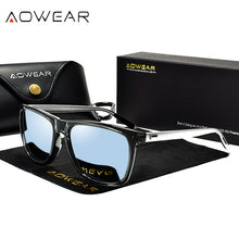 Load image into Gallery viewer, AOWEAR Unisex Square Vintage Sunglasses Women Polarized Retro Sunglasses for Men Lady UV400 Driving Mirrors Coating Sun Glasses