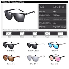 Load image into Gallery viewer, AOWEAR Unisex Square Vintage Sunglasses Women Polarized Retro Sunglasses for Men Lady UV400 Driving Mirrors Coating Sun Glasses