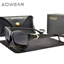 Load image into Gallery viewer, AOWEAR Vintage Sunglasses Women Polarized Retro Sun Glasses Ladies Brand Designer Shades Eyewear with Case Oculos