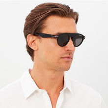 Load image into Gallery viewer, Aoze Vintage Round Sunglasses | Classic Tom Style Design with Gradient Lenses (UV400)
