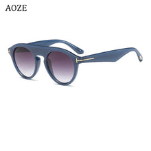 Load image into Gallery viewer, Aoze Vintage Round Sunglasses | Classic Tom Style Design with Gradient Lenses (UV400)